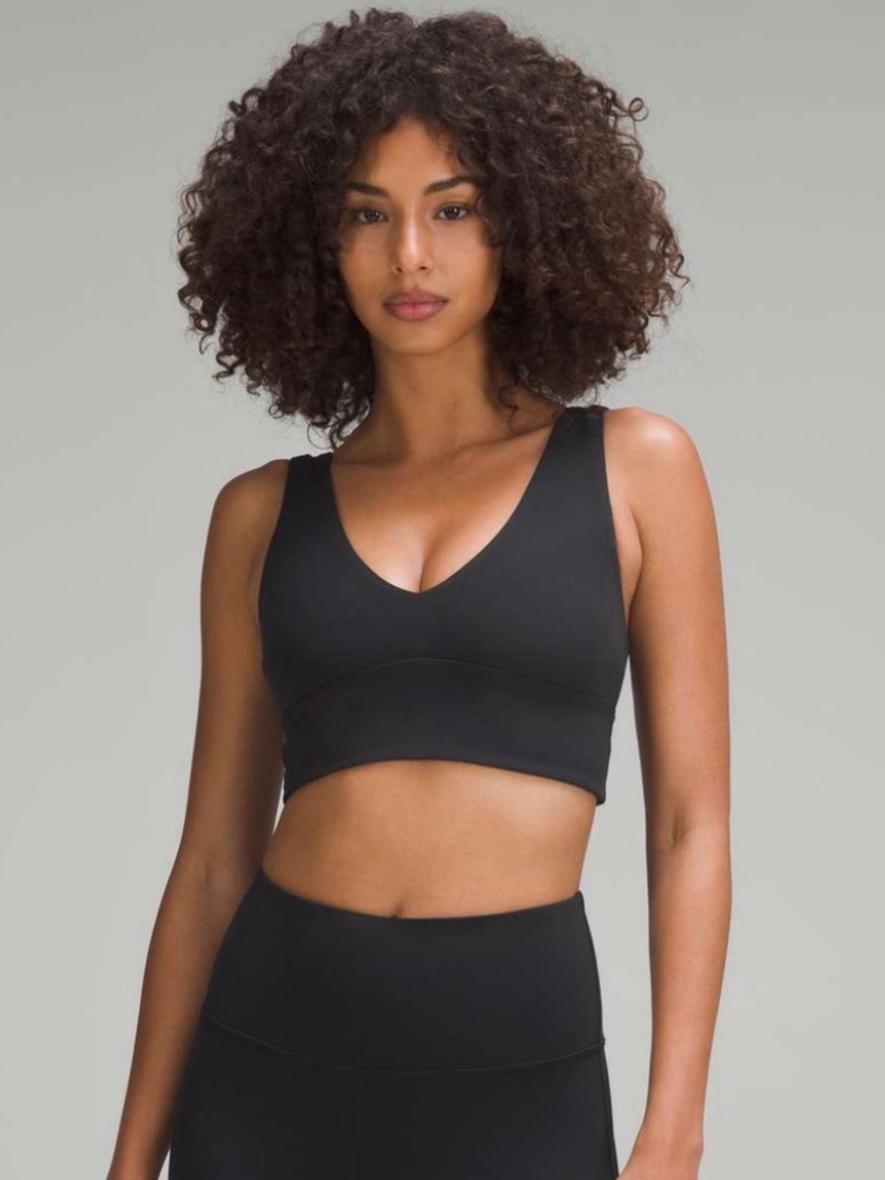 Lululemon Align V-Neck Bra Light Support C/D Cup Black Women’s Size 12